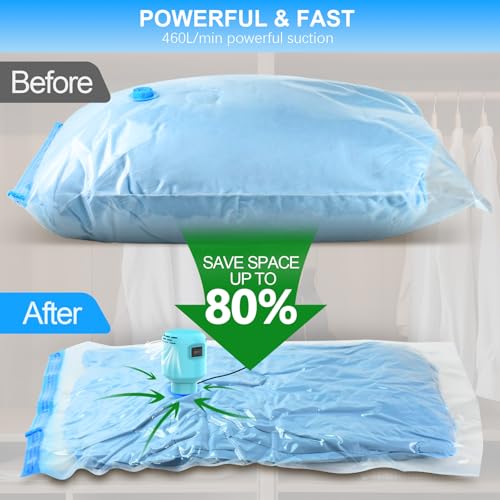 Image of Electric Pump for Vacuum Storage Bags, 55W 5000PA Portable Travel Vacuum Pump for Storage Bags