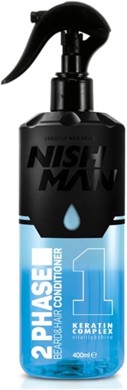 Condicionador bifásico para barba e cabelo nishman, 400 mL