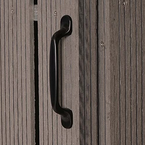 Mendler 1er WPC-Mülltonnenverkleidung HWC-J28, Mülltonnenbox, Metall Holzoptik, erweiterbar 240l - grau – Bild 8