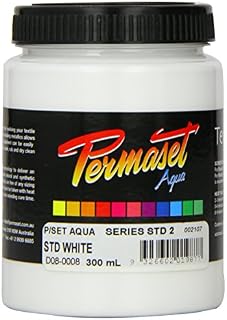 Permaset Aqua 300ml Fabric Printing Ink - Standard White