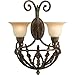 Progress Lighting P2839-120 Two-Light Wall Fixture with Antique Etched Seeded Glass, Gilded Truffle