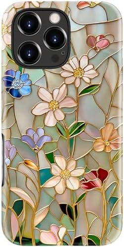 Goodon for iPhone 16 Pro Max Case,Cute Preppy Floral,Wireless Charging