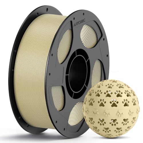 Image of ANYCUBIC PETG Filament 1.75mm, 3D Printer Filament, Dimensional Accuracy + /- 0.02mm, Exceptional Toughness, Print with Most FDM 3D Printers, 1KG Reusable Spool, Beige
