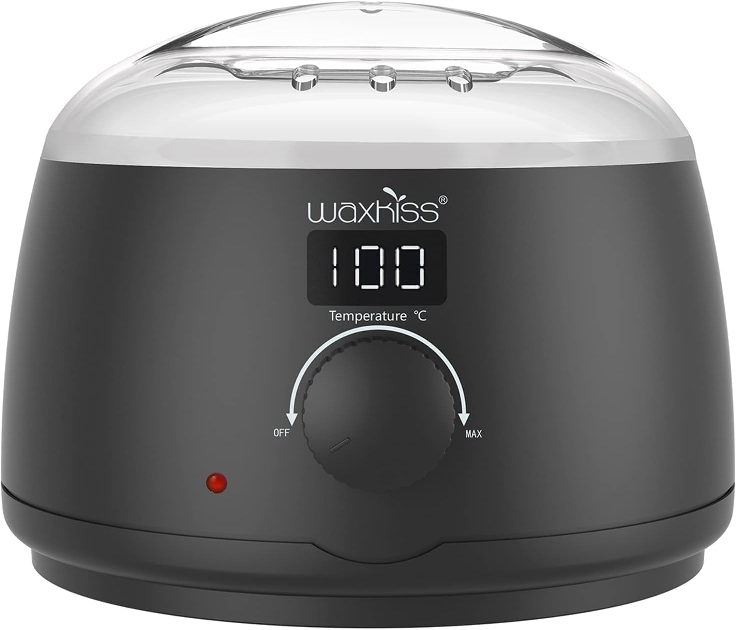waxkiss Digital Hair Removal Warmer with See-Through Lid and 14oz Pot