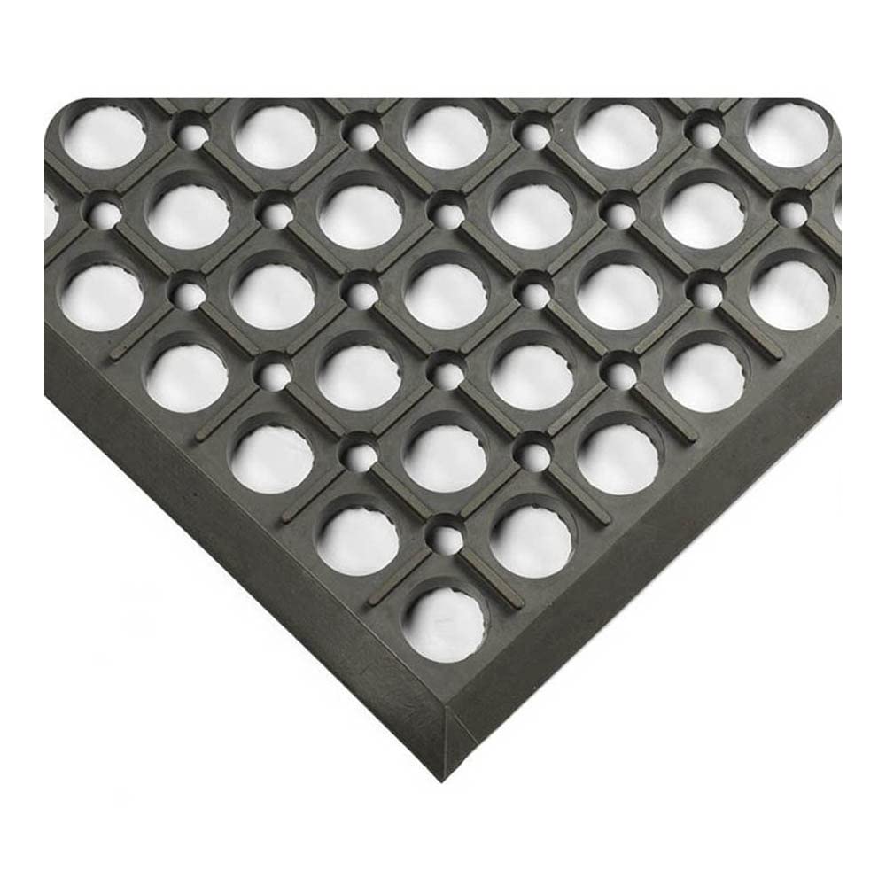 Wearwell Rubber 478 WorkSafe Heavy Duty Anti-Fatigue Mat, for Wet Areas, 3' Width x 5' Length x 1/2