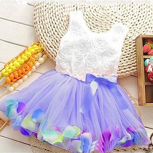 Ummer Girl Petal Vest Dress Girl Dress Children Candy Colored Smocked Christmas Toddler2