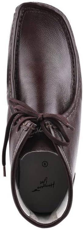 LIBERTYZENO Mens Moccasin Toe Desert Boots Genuine Leather Adults Lace Up Casual Chukka Boot Shoes for Easter Gift - Image 5