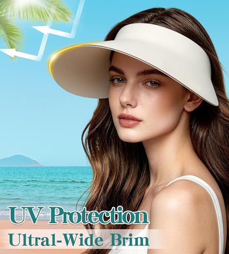 Sombrero de sol para mujer con ala ancha ligero miniatura 2