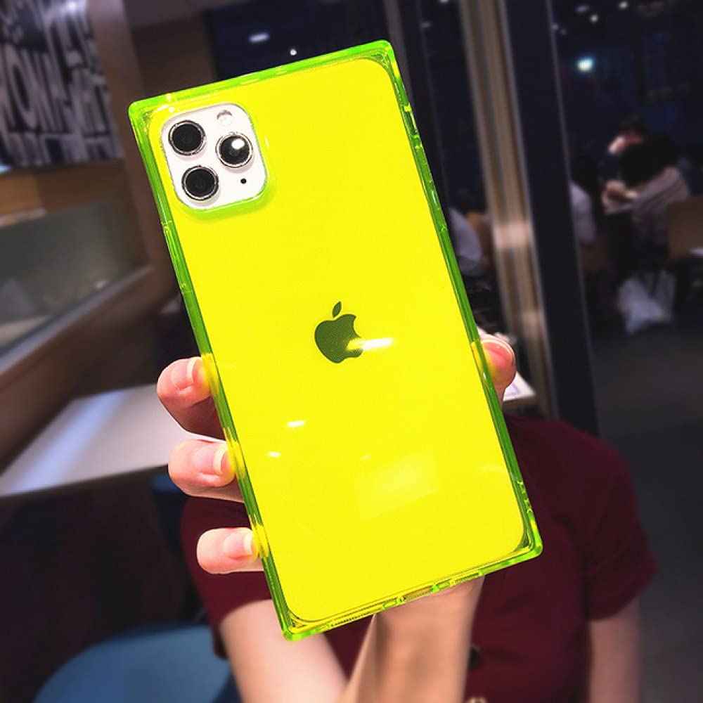 Amazon.co.jp: スクエア蛍光カラーグリッター電話ケースiPhone13