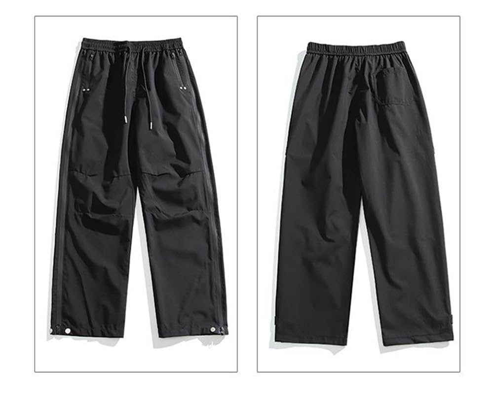 DAIHAN Unisex Pantalones Trekking con Cremallera Larga de montaña para Actividades al Aire Libre Cinturilla elástica Secado rápido Pantalones Transpirables para Senderismo