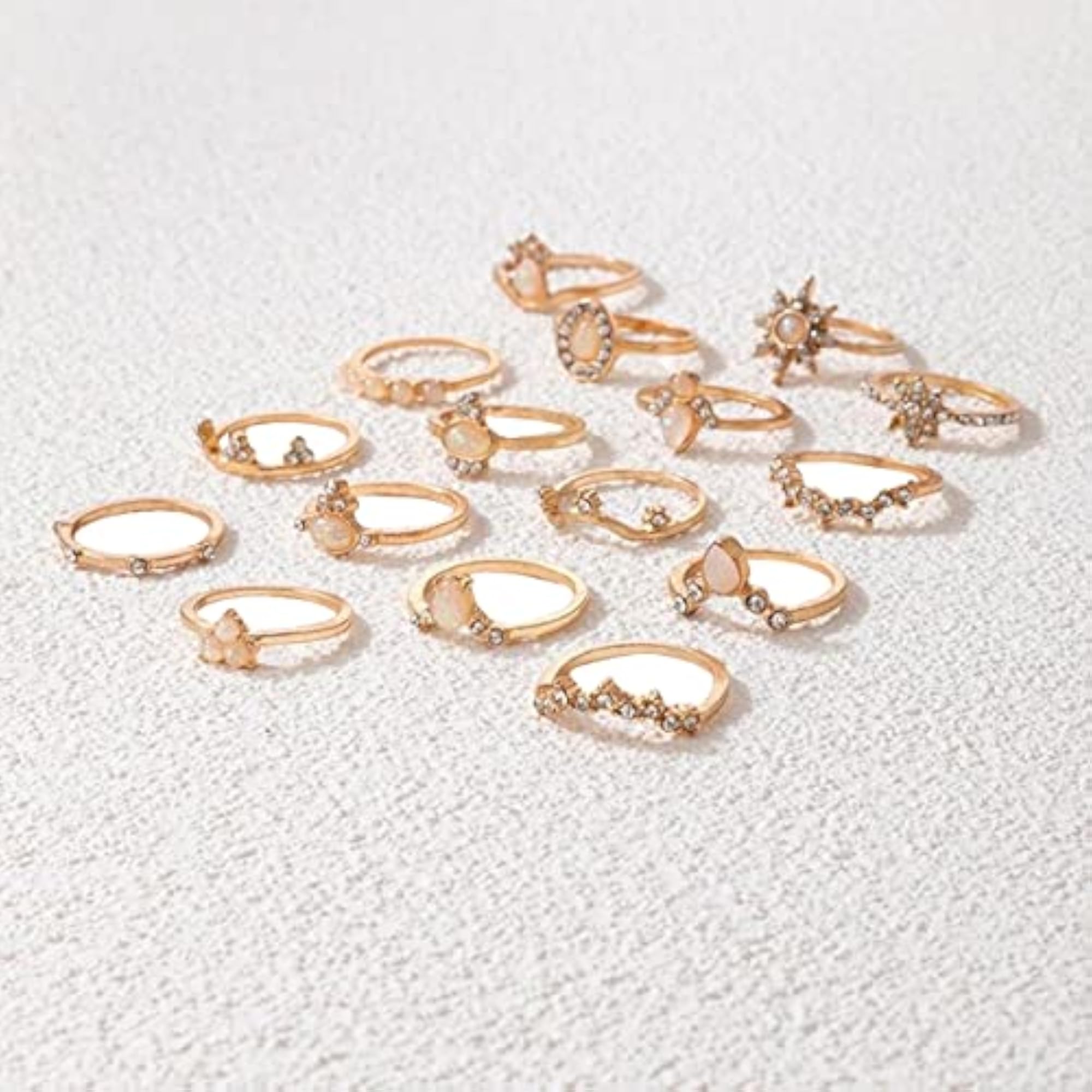 Contemporary Stackable Rings Set - Style 9