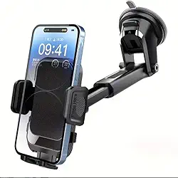 Suporte Veicular Celular GPS Universal Smartphone Ventosa Gruda Painel Carro Trava Automática Anti Queda Waze Uber PREMIUM, ECOM SUPRIMENTOS