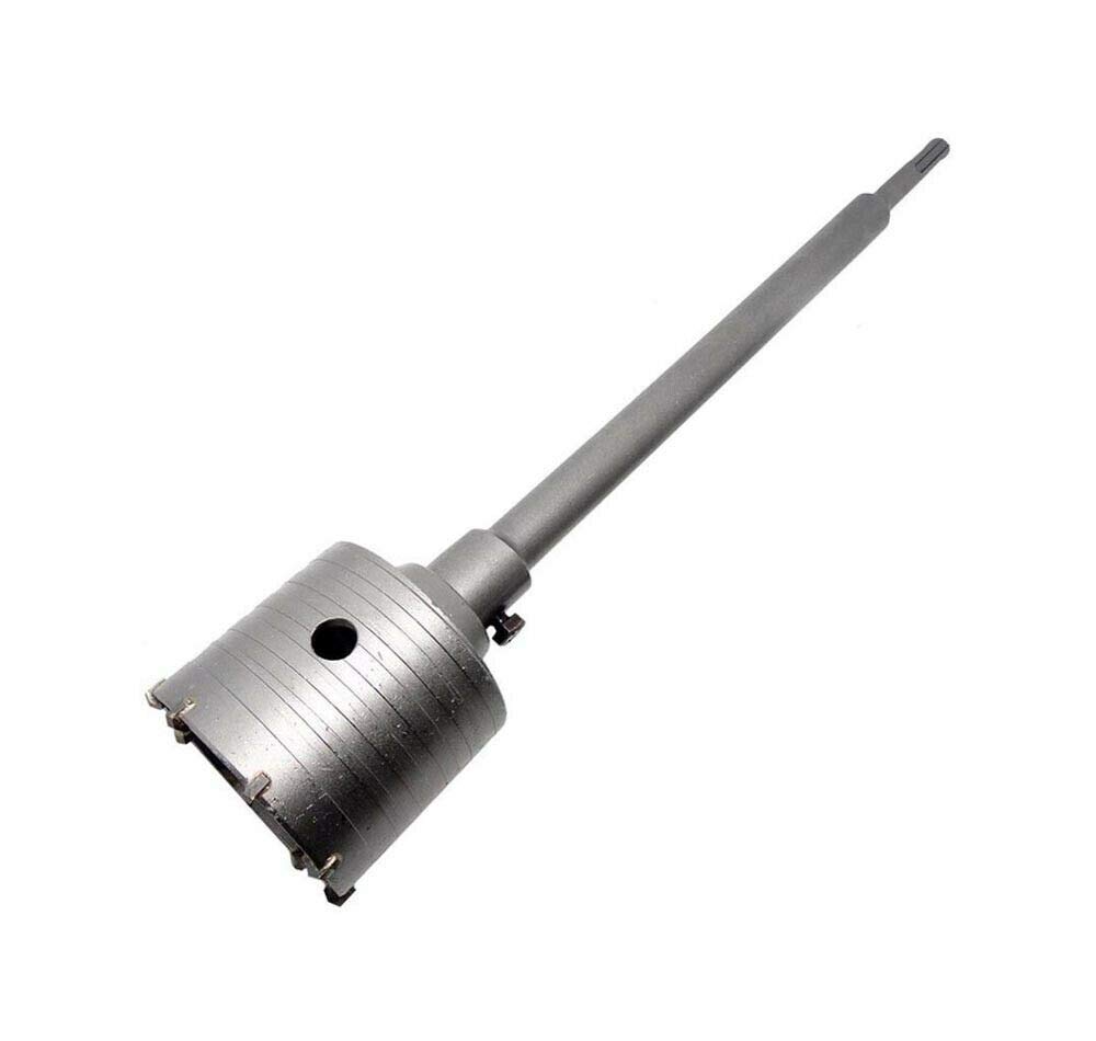 Kovalmax® Fresa per muro cemento carotatrice a tazza 110 mm con asta prolunga da 60 cm sds plus per trapano