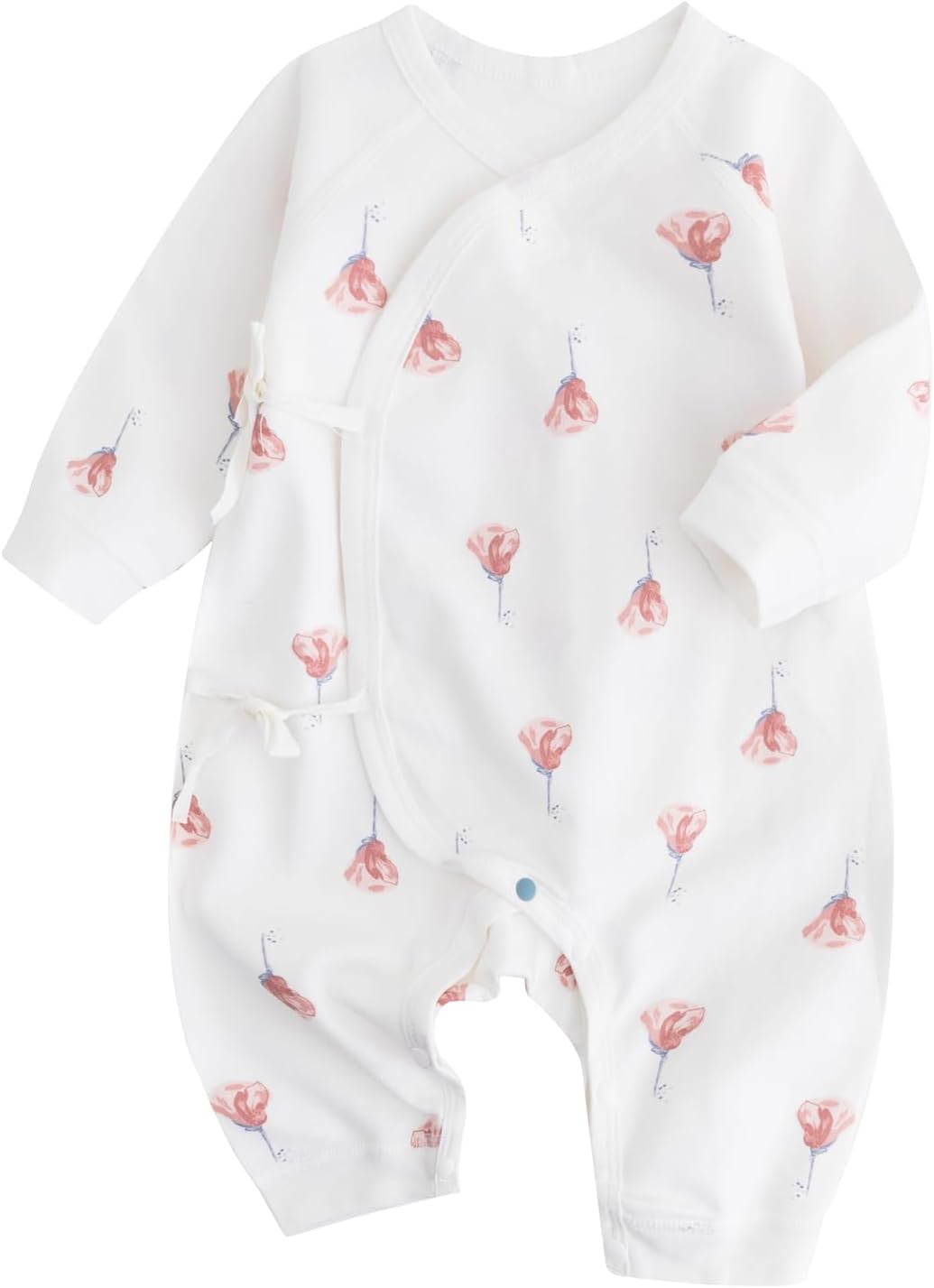 100% Organic Cotton Soft 0-6 Months Baby Romper Jumpsuits for Boys and Girls Unisex Long Sleeve - Image 2