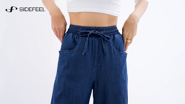 Sidefeel Women's High Waisted Wide Leg Jeans 2024 Summer