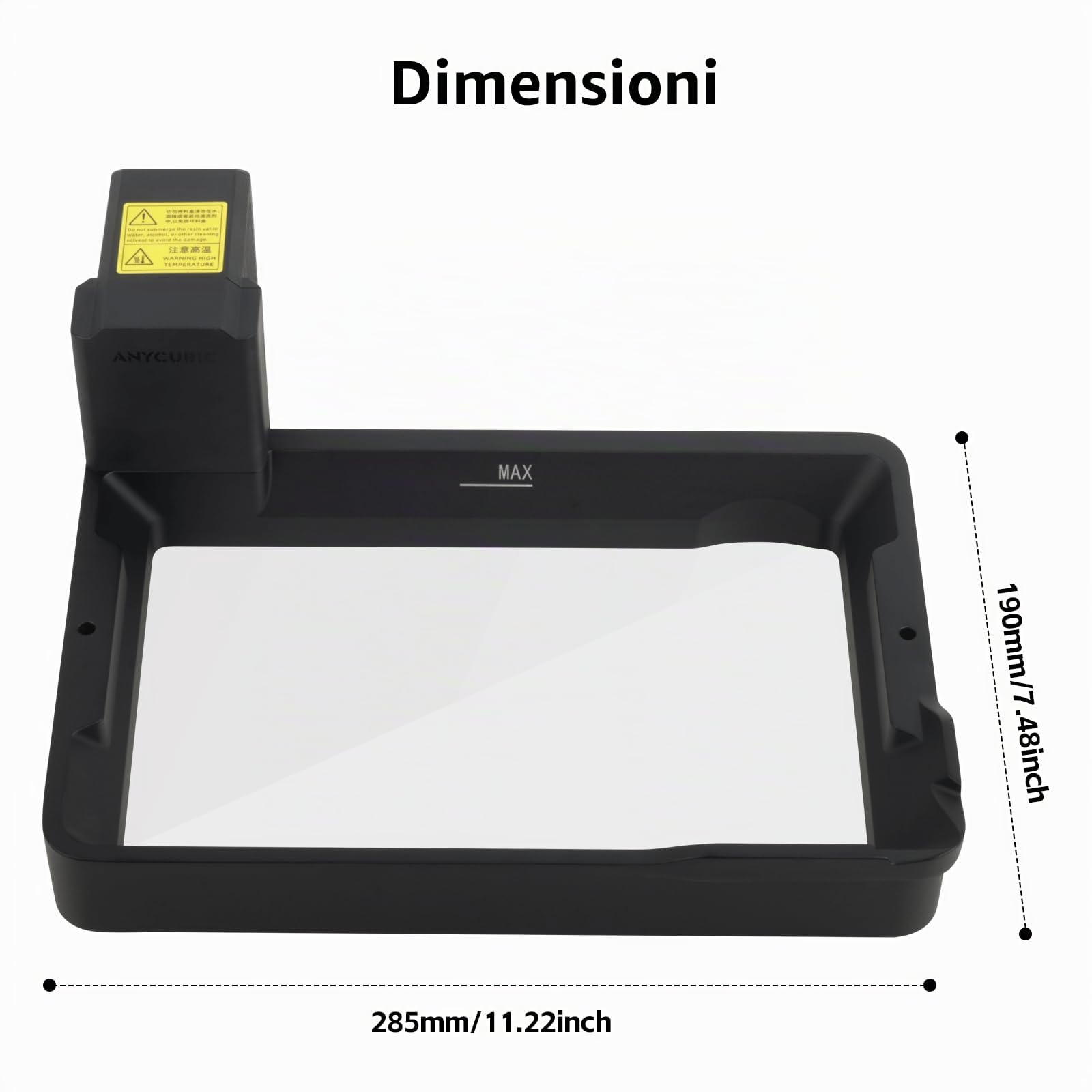 Original Photon Mono M7 Pro UV Resin Vat Tank for Stampante 3D Serbatoio Di Resina a Controllo Dinamico Della Temperatura con Pellicola ACF Preinstallata SOLO for Anycubic Photon Mono M7 Pro