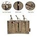 EXCELLENT ELITE SPANKER Open-Top Single/Double/Triple Molle Mag Pouchs for M4 for AK AR Elastic Rifle Magazines for Pistol Mag Pouch (Coyote Brown)