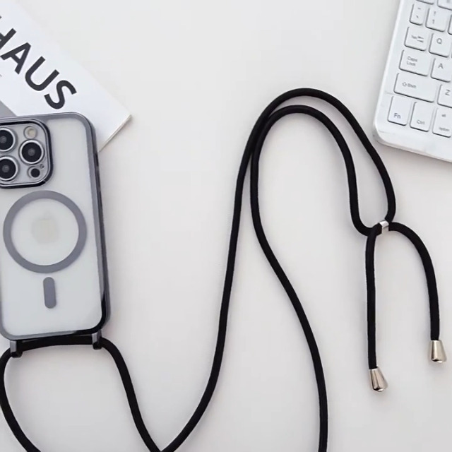 Rokmym Coque Magnétique Pour IPhone 12 Avec Cordon [Compatible