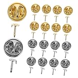 IWOWHERO 80セットバタフライクラッチピン 交換用 ピンバック ブレーキクラッチレバー用 留め金 ラペルピン ジュエリークラフト材料 バッジホルダー