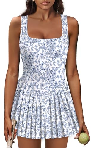 Image of NIASHOT Athletic Dress for Women with Shorts Sleeveless Womens Golf Dress