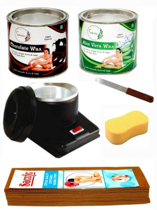 Sacvic Waxing Kit Combo For Women(Wax Heater+Chocolate Wax(550 Gm)+Alovera Wax(550 Gm)+Strips(70)+Wax Spatula+Sponge(6 Items In Tha Set) (B0D2R8LYJ9) Amazon Price History, Amazon Price Tracker