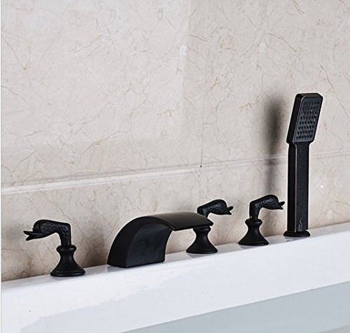 Mélangeur romain baignoire Gowe haut de gamme en laiton avec bec cascade design