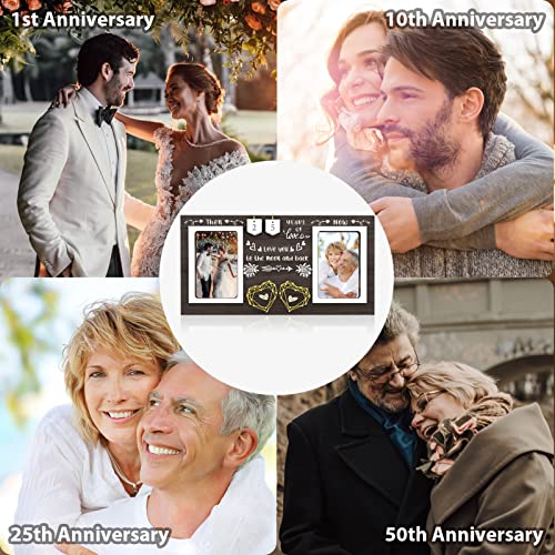 Then-Now-Anniversary-Picture-Frame-1-99-Years-Anniversary-Wedding-Gift-for-Couple-Engagement-Bridal-Shower-Gifts-for-Couples-Wood-Photo-Frame-Holds-2-4×6-Inches-Photos Then Now Anniversary Picture Frame 1 99 Years Anniversary Wedding Gift for Couple Engagement Bridal Shower Gifts for Couples Wood Photo Frame Holds 2 4×6 Inches Photos