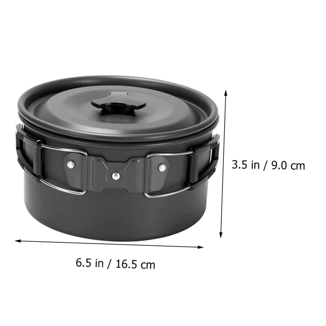 Toddmomy Juego de Utensilios de Cocina y Material de Aleación de Aluminio para Camping Portátil Mango Aislante para 2-3 Personas Adecuado para Picnics y Senderismo