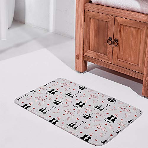 Alfombrilla de baño antideslizante y fácil de limpiar con diseño de gatos 3