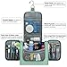 WANDF Large Hanging Toiletry Bag Travel Cosmetic Makeup Organizer Water-Resistant Shower Bathroom Bag for Women and Men (Green)