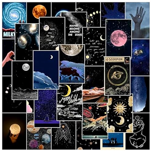 Image of SAW Space Posters - Pack of 54 | 4 x 6 Inches | Aesthetic Wall Art | Living Room, Bedroom, Office