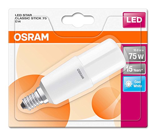 Osram Lampada Lampadina 10 W, Bianco, 75, 6 unità