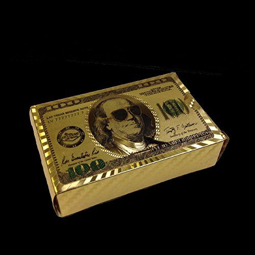 Naipes Póker Plástico Diseño Billete $100 US miniatura 2