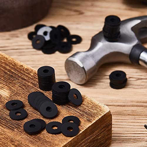 Fabbay FM-220714-D 200 Pcs Oil Resistant Neoprene Rubber Washers 1/2 Inch Od X 3/16 Inch Id X 1/16 Inch Thickness Small Rubber Gasket Sealing Rubber Washers thumb #6