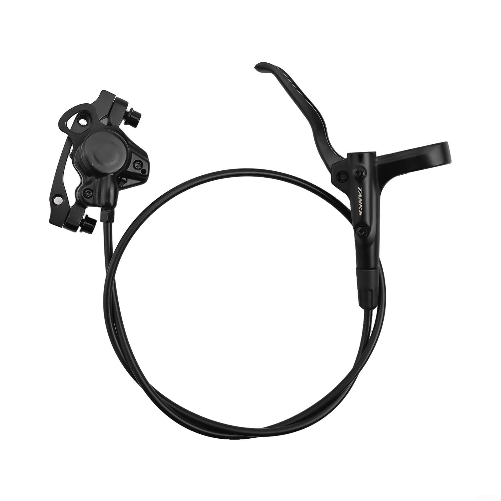 Set di freni a disco idraulici per mountain bike, con pinza a doppio pistone, anteriore 800 mm, posteriore 1600 mm, sistema di olio minerale per MTB e bici da strada (nero)