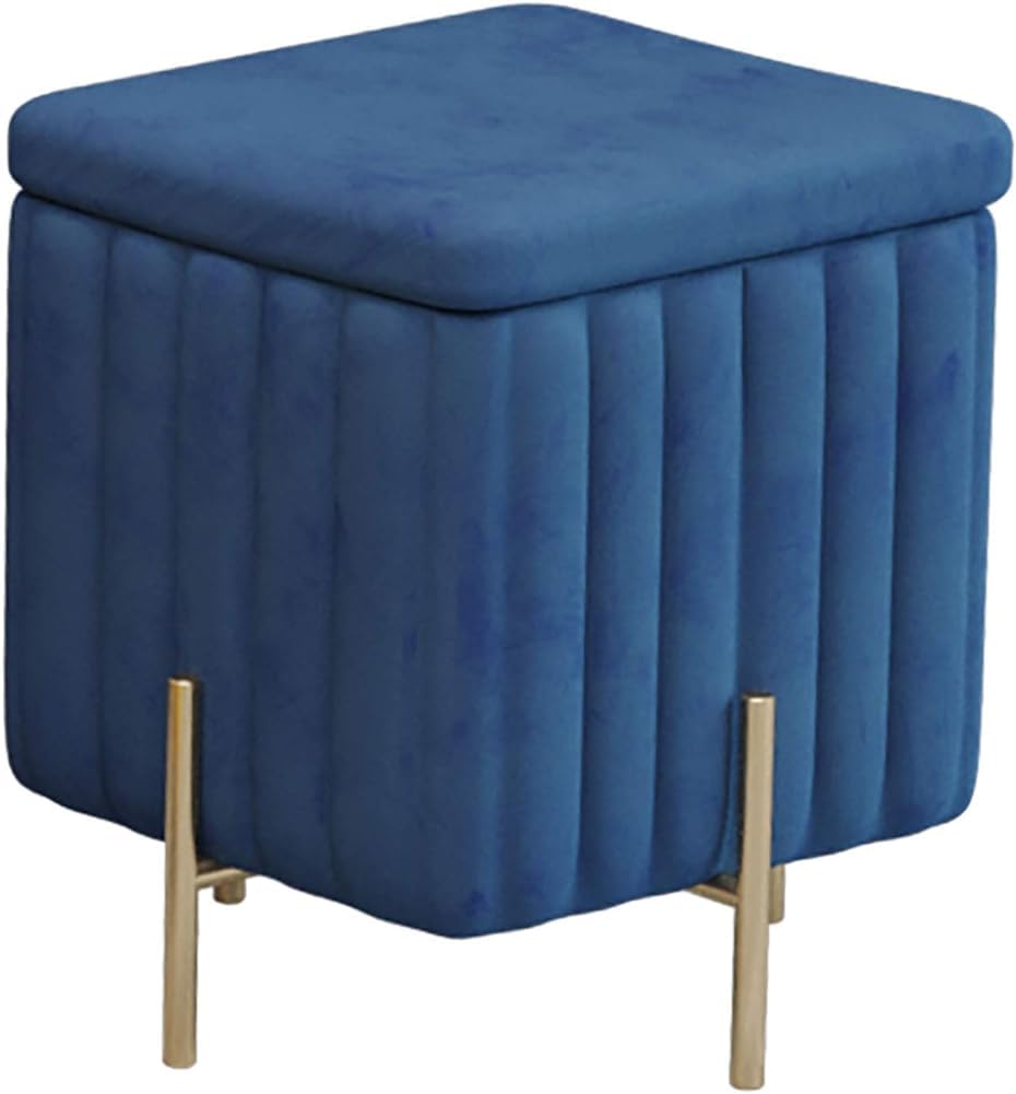 Pouf en velours pour coiffeuse de chambre à coucher élégante