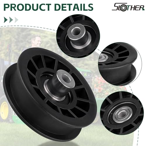532194326 V-Groove Idler Pulley and 532194327 Flat Idler Pulley Kit Replaces Husqvarna 194327,194326,280-6630,280-6590,705080,13179,705079,for Husqvarna Lawn Mowers/Tractors