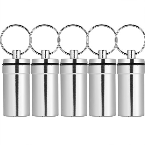 Box,Waterproof Aluminum Box Keychain,Pocket Case, Portable Keyring Container Case Pocket