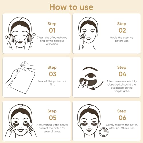 100 Pair Under Eye Patches Gold for Dark Circles, Puffy Eyes, and Wrinkles, 24K Gold Eye Mask for Face, Eye Cream for Men and Women… - Image 8