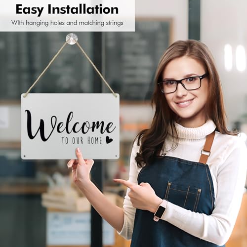 Poeland Welcome Sign, Wooden Hanging Sign with String, Welcome Door Sign for Front Doors, Gardens, Beach Cabins, Cafes (Welcome 02) - Cosy Home Interiors Poeland Welcome Sign, Wooden Hanging Sign with String, Welcome Door Sign for Front Doors, Gardens, Beach Cabins, Cafes (Welcome 02) - Image 6