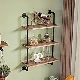 Przemysłowa Pływająca Półka Retro, 3 Warstwy Rustykalne Półki Pływające, Drewniana Półka Ścienna, Home Decor Półki Na Książki