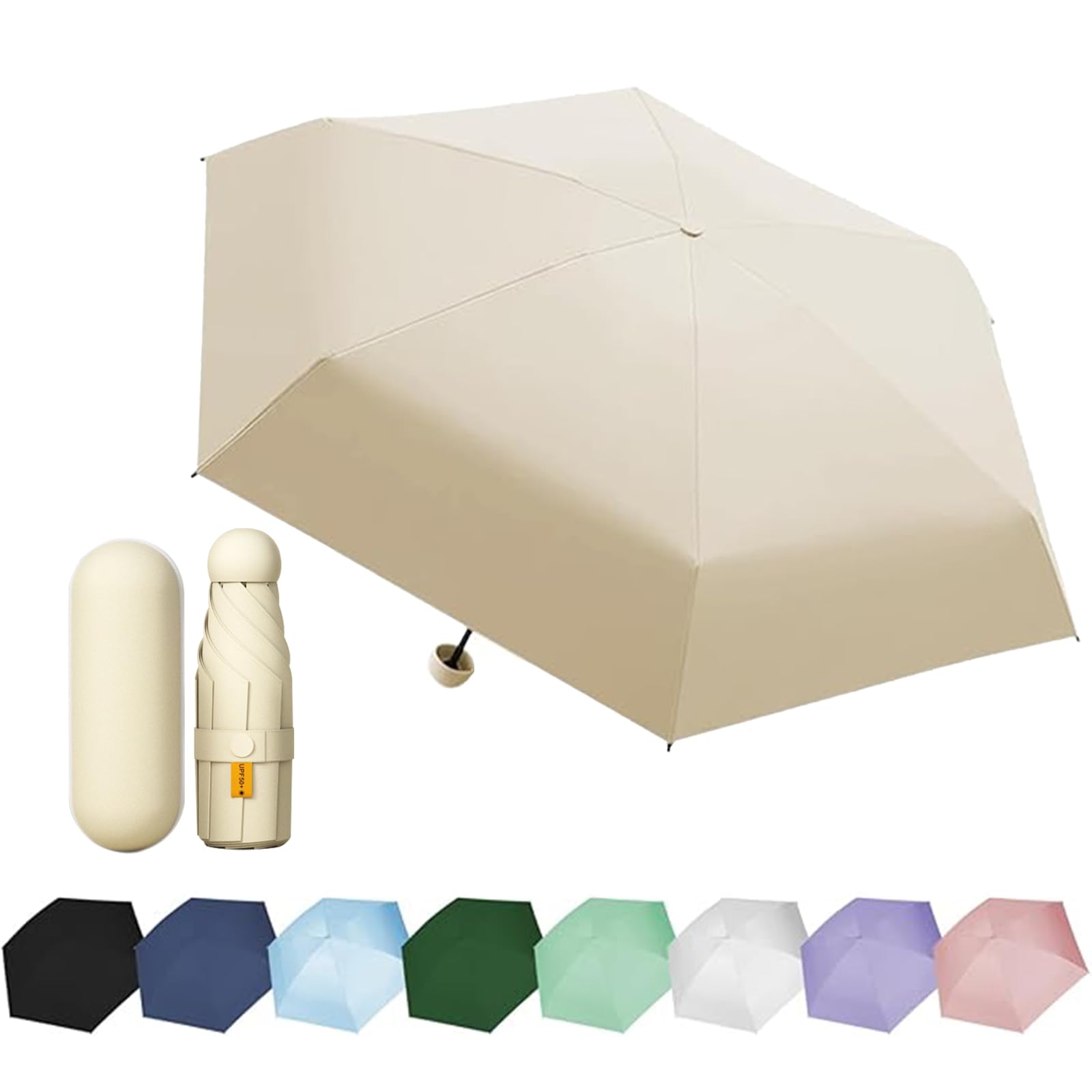 Umbrella, Compact, Lightweight, Durable, UV Protection, Suitable For Sunny And Rainy Days