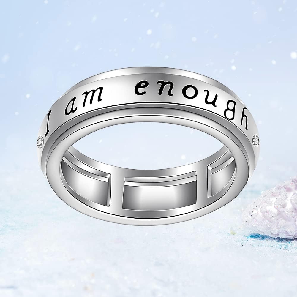 Sterling Silver Spinner Anxiety Fidget Ring Size Kuwait Ubuy