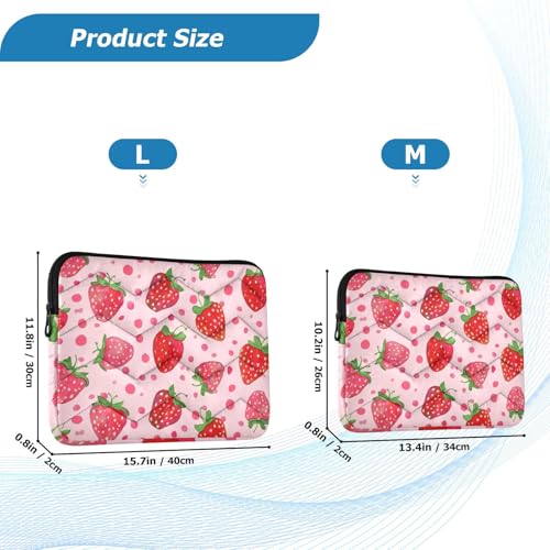Funda para portátil con diseño artístico rosa fresa 13 pulgadas miniatura 2