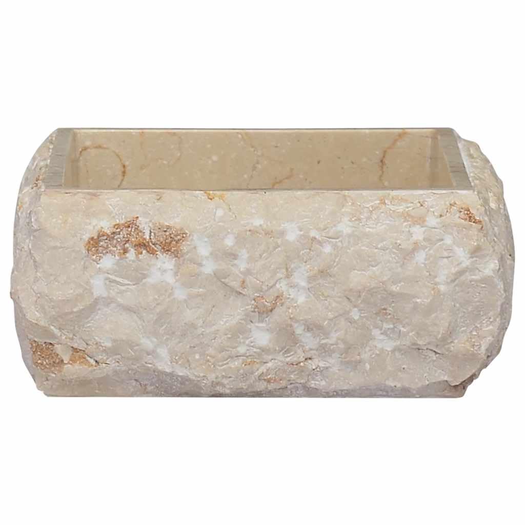 Lavabo crema mármol 30x30x13 cm, lavabo sobre encimera