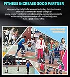 Jumps Shoes Kangaroo Jumping Shoes, Kids Teen Fitness 2 In 1 Roller Skates Bouncing Shoes, 3 Sizes (Color : Black+red, Size : 31-34) - Image 6