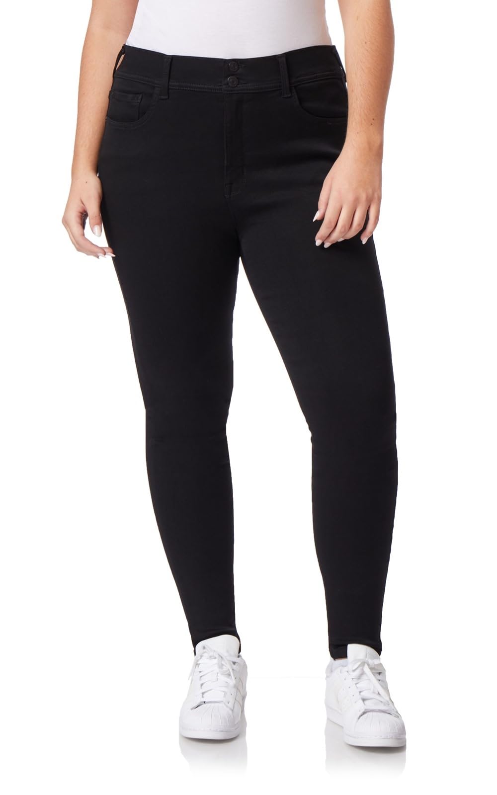 WallFlower Women's InstaSoft Ultra Fit Skinny Jeans, Black/Logan, 1