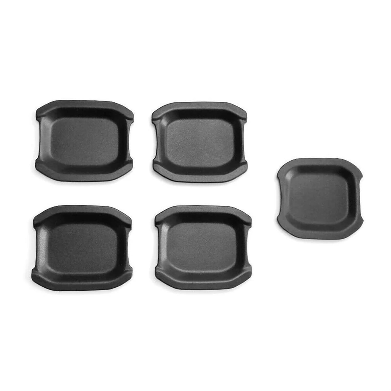 OUVECR for Jeep for Wrangler JL 4-Door 2018 2019 2020 5Pcs/Set Car Exterior Styling Door Handle Bowl Recess Guard Trim Cover ABS Car Outer Door Handle