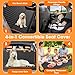Dog Car Seat Cover for Back Seat for Toyota Hilux Vigo 2005 2006 2007 2008 2009 2010 2011, Waterproof and Scratchproof Back Seat pet Cover for Dogs Non-Slip Reat Seat Cover fits Middle Armrest