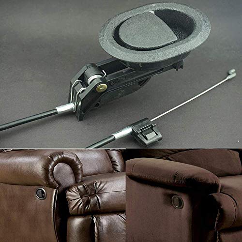 Oval Plastic Recliner Handle with Cable for Sofa & Armchair